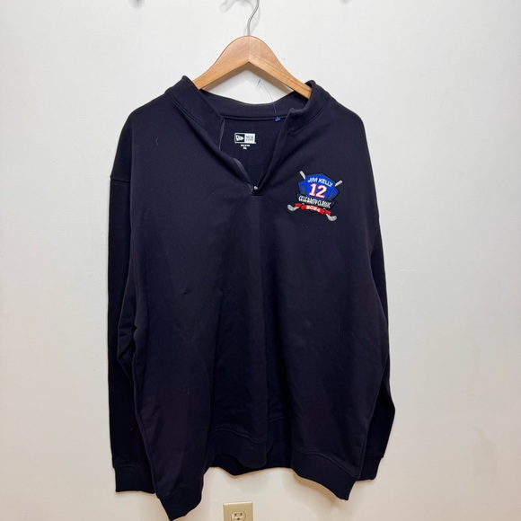 New Era Other - Jim Kelly 12 Celebrity Classic 2024 New Era Navy Quarter-Zip Sweatshirt
